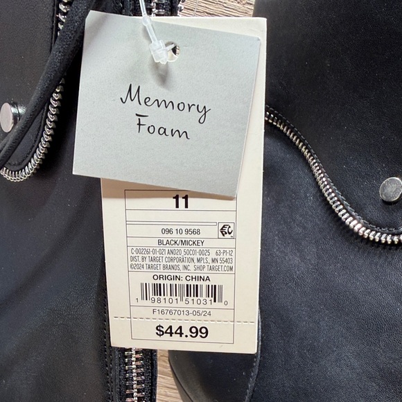 A New Day Mickey Point Toe Moto Ankle Boots NWT Size 11 - Picture 2 of 10